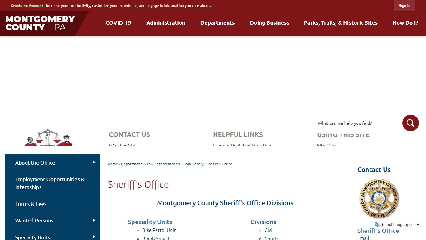 Sheriff's Office | Montgomery County, PA - Official Website